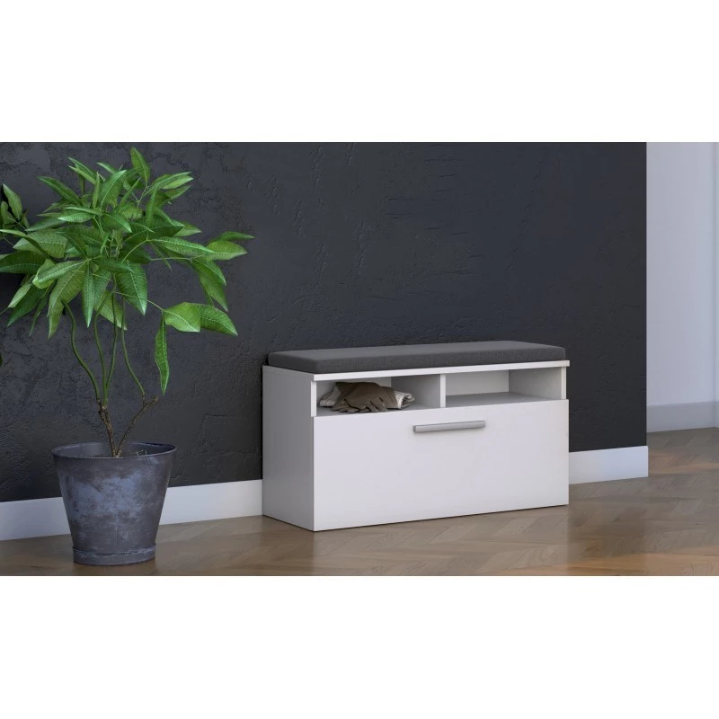 Módulo superior para sapateira e shop RIVA SZAFKA BIEL — fechado, branco, aglomerado, 850×460 mm