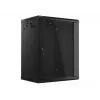 Armário de instalação de parede Lanberg 19'' 15U 600x450mm preto (porta de vidro)