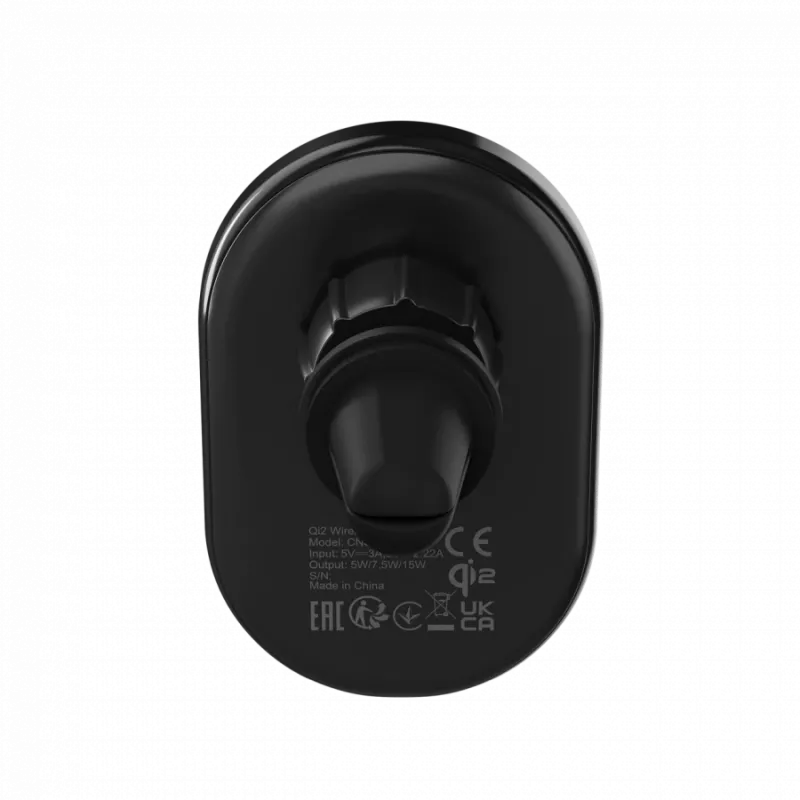 Carregador de automóvel sem fios CANYON OnGrip 105 15W Qi2 Wireless preto