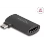 Adaptador DELOCK USB Type-C (macho) para HDMI (fêmea) DP Alt Mode 4K angular