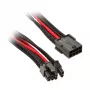 Cabo SilverStone PCIe 8 pinos para PCIe 6+2 pinos, 250 mm – preto/vermelho