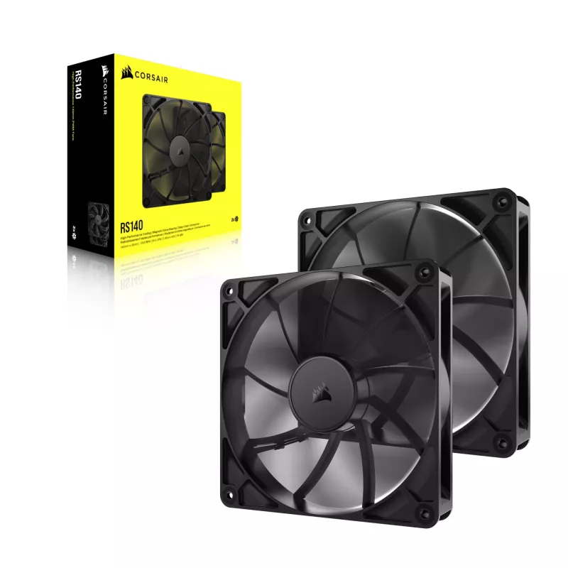 Ventoinha de caixa Corsair RS140 140mm pack de 2 preto