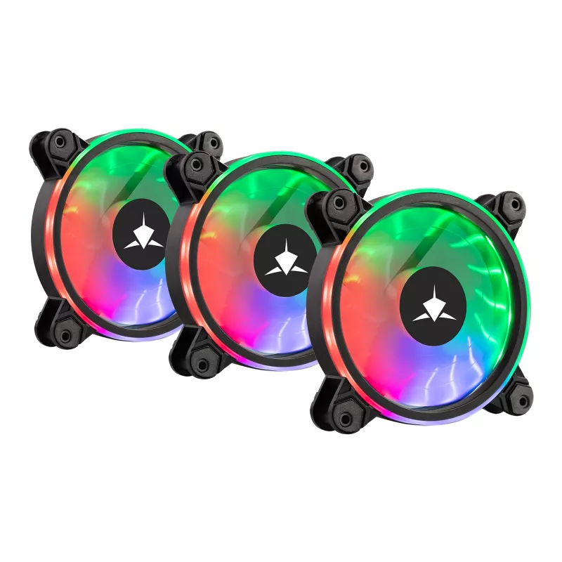 Kit de ventoinha para caixa White Shark Nebula-2 preto – ventoinha ARGB de 120 mm (kit)