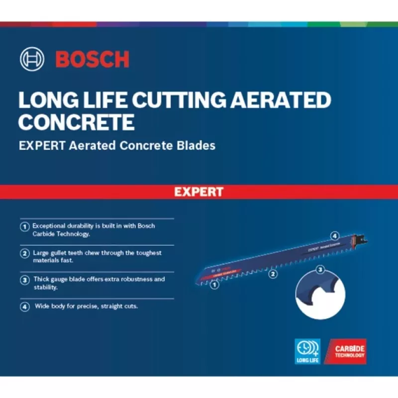 Bosch 2 608 900 412 lâmina de serra de recortar/marquetería/serra sabre lâmina de serra sabre metal duro 10 unid.