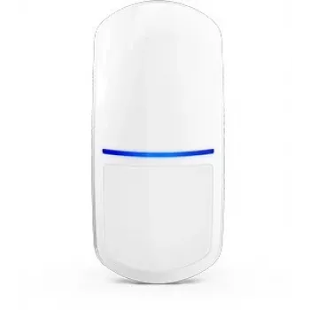 Detetor de movimento SATEL slim-PIR-PRO — sensor duplo PIR e micro-ondas, deteção até 24 m, ângulo de 90°, branco