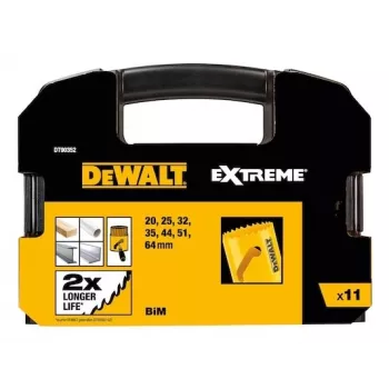 Conjunto de serras-copo DeWALT DT90352-QZ 7 peças para metal, plástico, madeira