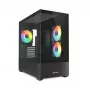 Sharkoon MK6 RGB Micro-ATX caixa de PC, preta, vidro temperado