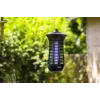 Lâmpada elétrica mata insetos NOVEEN IKN18 IPX4 — tubo UVA de 18 W, cobertura de 100 m², 1700–1800 V, interior/exterior, suspensível, metal, preta