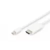 Digitus ASSMANN - Cabo adaptador - Mini DisplayPort macho para HDMI macho - 2 m - isolamento triplo - branco - moldado, suporte 4K (AK-340304-0