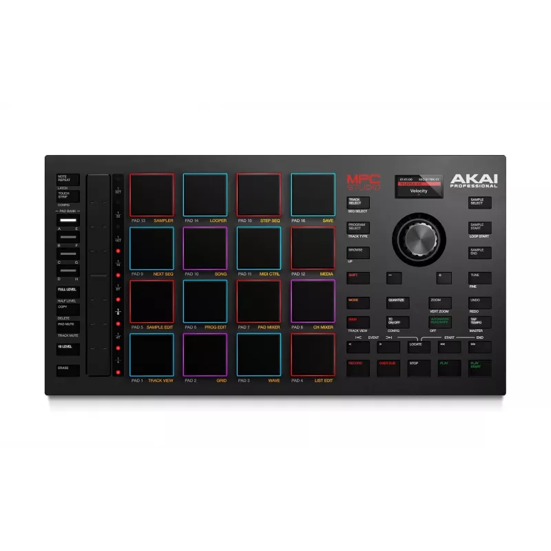 Controlador MIDI Studio AKAI MPC Studio MK2 com 16 pads, LCD, retroiluminação RGB, USB-MIDI, 305 mm de largura