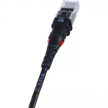 Cabo de rede patch PatchSee TP-6A-U/6 preto 1,8 m Cat6a F/UTP