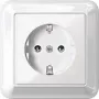 Tomada SCHUKO MERTEN 16A MEG2301-1219 termoplástico branco polar com placa de cobertura MEG2 MEG2301-1219 (MEG2301-1219)