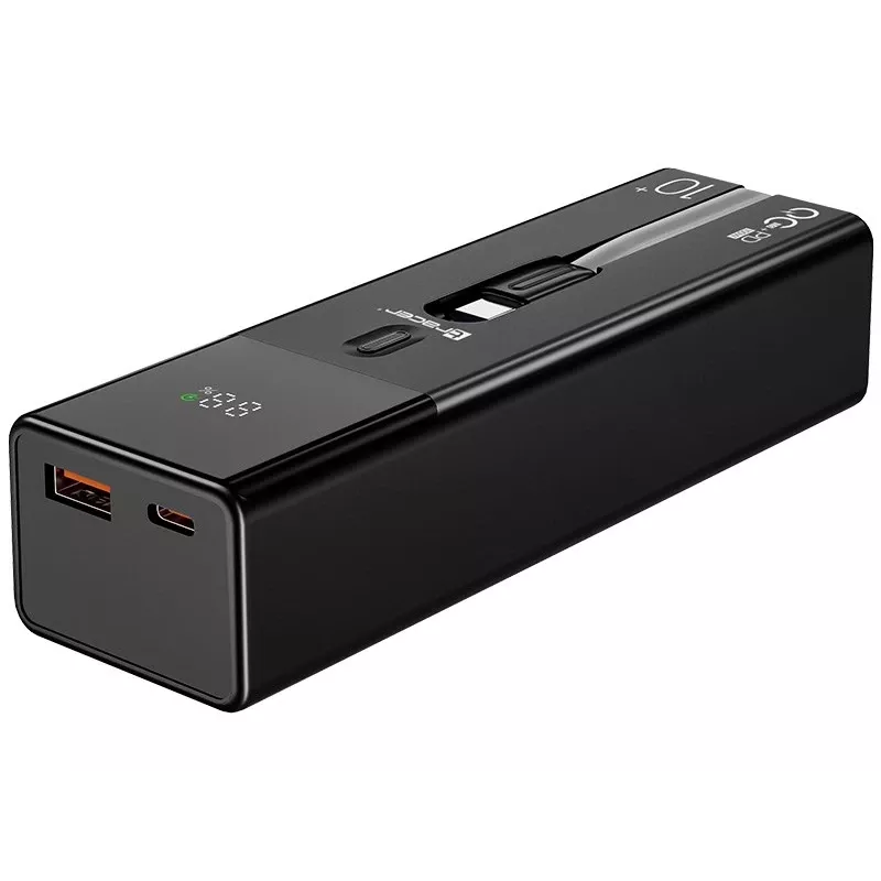 Powerbank portátil TRACER Quant 10000 mAh Li-Ion, PD & QC3.0, 3 ligações (2×USB-C, 1×USB-A), 100W, preto