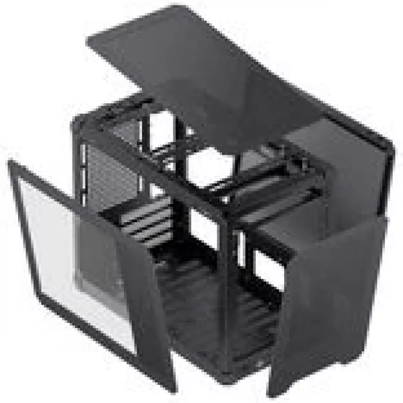 Caixa de PC Jonsbo C6 MAX, caixa Mini, Micro-ATX, vidro temperado - preto