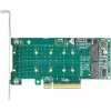Placa DeLOCK PCI Express x8 para 2 x NVMe M.2 Key M internos com bifurcação, formato low-profile