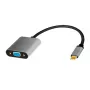 Cabo adaptador de vídeo USB Type-C para VGA (D-Sub) LOGILINK CUA0104 0,15 m, cinzento/preto