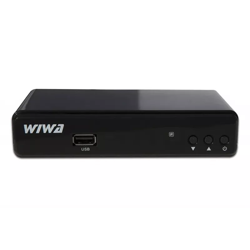 WIWA H.265 DVB-T/DVB-T2 HEVC recetor, Full HD 1080p, PVR, HDMI 1.3, USB 2.0, SCART, preto