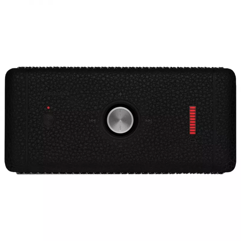 Altifalante Bluetooth portátil Marshall Emberton II preto Steel — design compacto, áudio sem fios