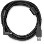 Cabo USB WACOM 3 m com ficha USB-A, modelo ACK4220601, preto