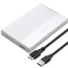 Caixa para SSD/HDD SATA de 2,5 polegadas QOLTEC 52278 USB 3.0, suporta até 2 TB