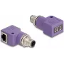 Adaptador de cabo DeLOCK 60679 M12 RJ45 violeta