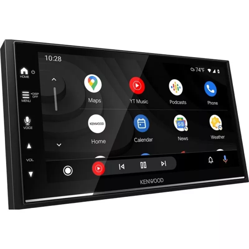Recetor multimédia para automóvel Kenwood DMX7722DABS 2 DIN, ecrã tátil de 6,8 polegadas, DAB+, CarPlay e Android Auto sem fios, Wi-Fi, Bluetooth, 4x50 W, preto