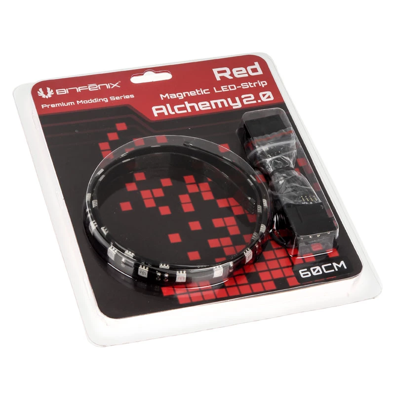 Tira LED magnética BitFenix Alchemy 2.0 - 60 cm, 30 LEDs, vermelho