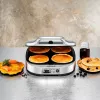 ROMMELSBACHER PC 1800, 4 crepes, prateado, plástico, 13,5 cm, botões, 1800 W