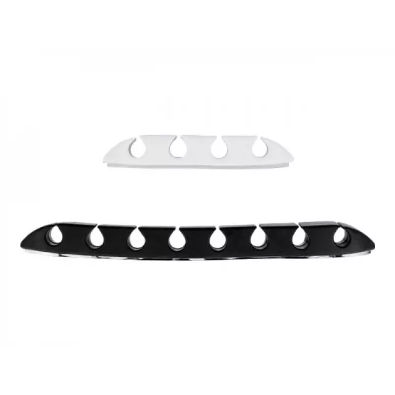 Fixador de cabos DeLOCK trapezoidal autoadesivo conjunto combinado 10 unid. preto branco