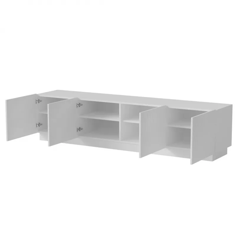 Móvel de TV cama meble LIVERTI 2000x420x480 mm, branco, tampo de aglomerado