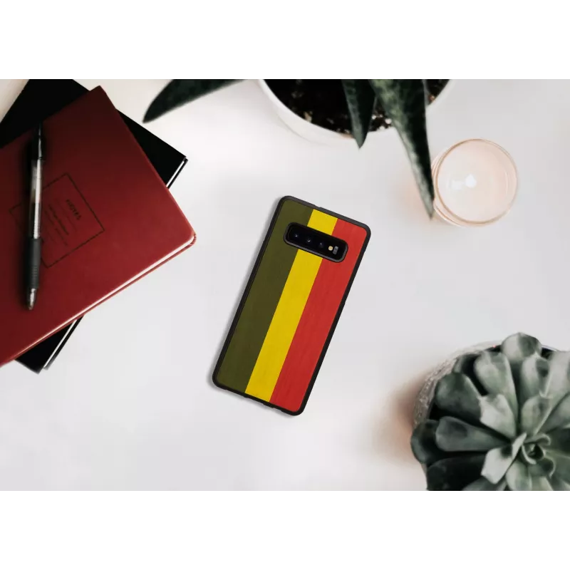 Capa para smartphone Man and Wood para Galaxy S10 Plus — Reggae preto capa protetora