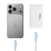 Akyga AK-CH-31 carregador USB GaN plano 65 W, USB-C PD + USB-A, branco