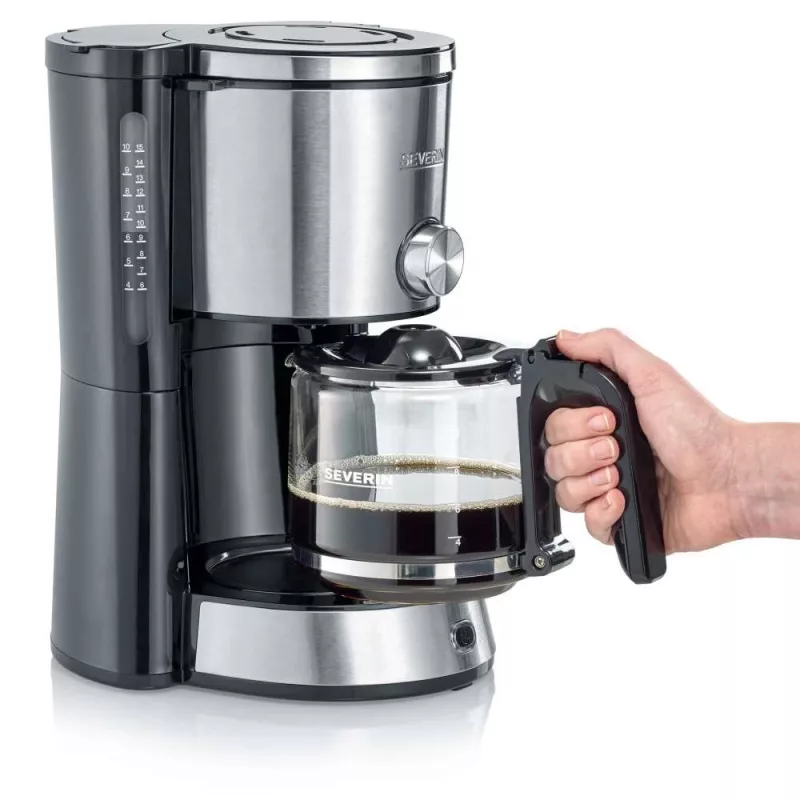 Máquina de café SEVERIN KA4825 preto/aço inoxidável