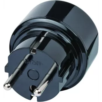 Adaptador de viagem EUA, Japão/ficha com terra, adaptador de tomada preto