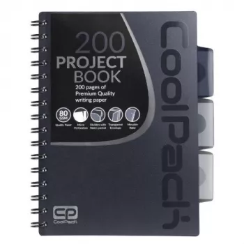 Caderno de espiral A5 Coolpack cinzento