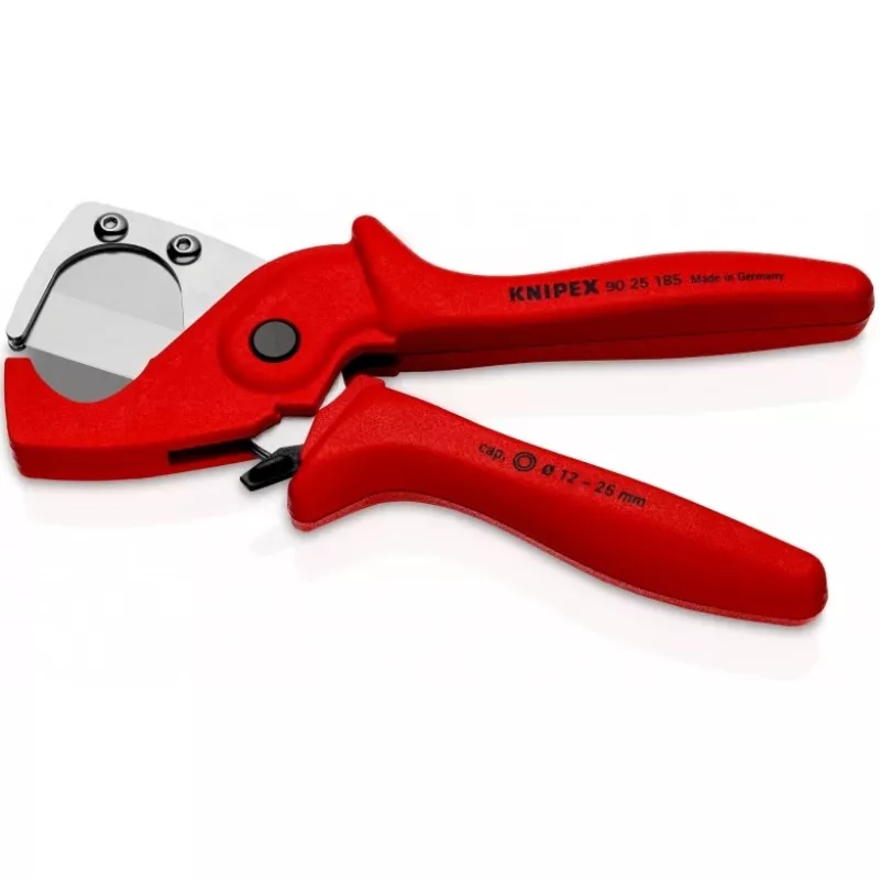 Knipex 90 25 185 - Corta-tubos - aço inoxidável - plástico - vermelho - 1,2 cm - 18,5 cm (90 25 185)