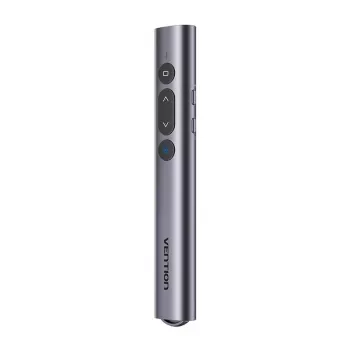 Ponteiro laser sem fios Vention KQIH0 – laser vermelho, alcance máximo 50 m, interface USB, caixa leve em PVC