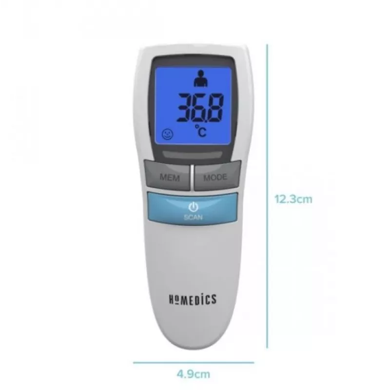 Termómetro de infravermelhos sem contacto HoMedics TE-200-EEU — medição rápida e sem contacto para adultos e crianças