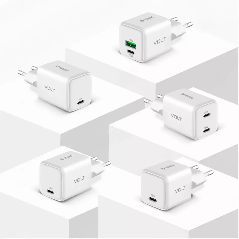 Carregador USB-C YENKEE G45 VOLT 45W Power Delivery 3.0, saída 3A