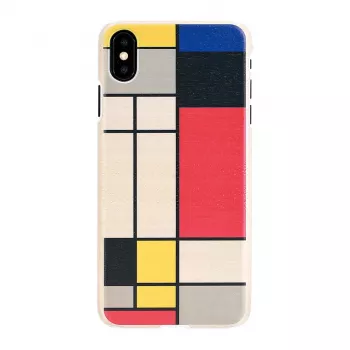 Capa para smartphone man and wood para iPhone X/XS, parte traseira em madeira, moldura branca