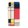 Capa para smartphone man and wood para iPhone X/XS, parte traseira em madeira, moldura branca