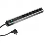 Unidade de distribuição de energia Bachmann 300.012, PDU Basic, 6 saídas AC, 2HE, cabo de 2 m, preto/cinzento