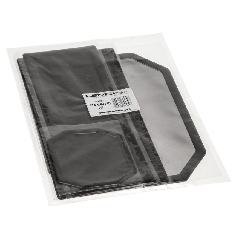 Filtro de poeira DEMCiflex DF0507 para Cooler Master 690 III, preto, pack de 5
