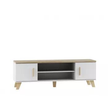 Suporte de TV Cama LOTTA 160 2D2K branco/sonoma