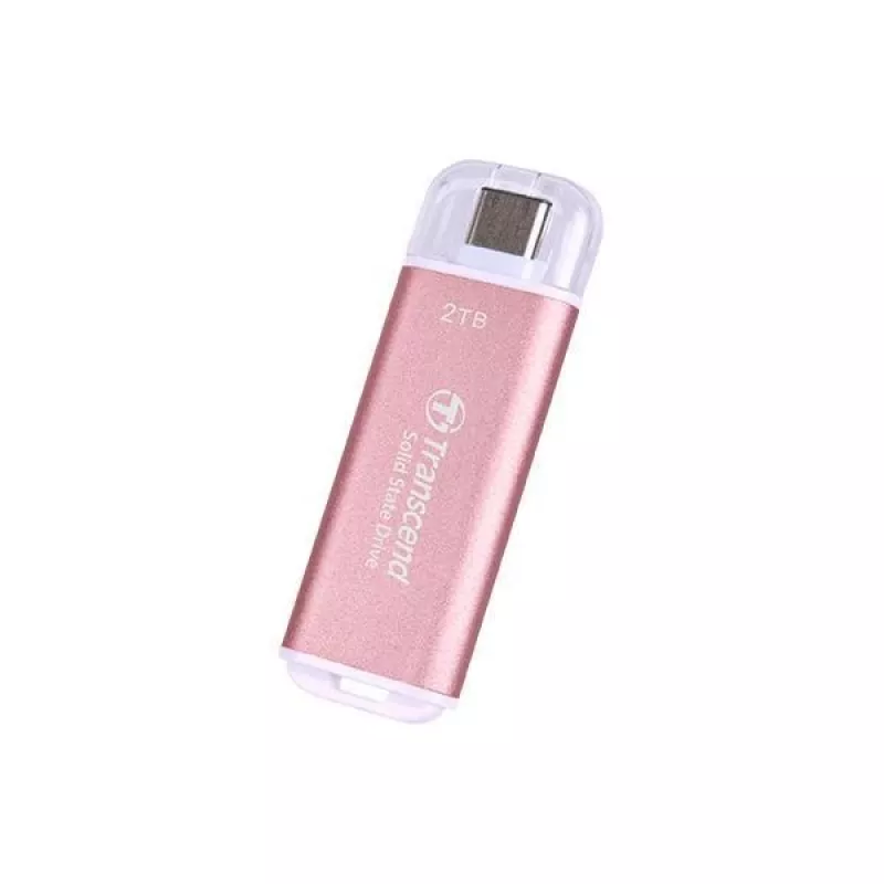 Disco SSD Transcend 512 GB externo USB Type-C ESD300 rosa
