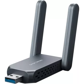 Adaptador USB sem fios MERCUSYS MA37BEH — High-Gain Wi-Fi 7 (BE6500) compatibilidade USB-C/USB-A