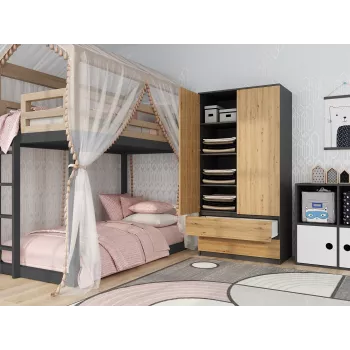 Roupeiro Topeshop SZAFA MALWA AN/AR K de quarto 5 prateleiras 2 porta(s)