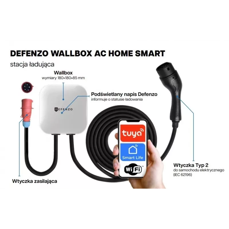 Defenzo Wallbox Home AC11 carregador inteligente para automóvel elétrico