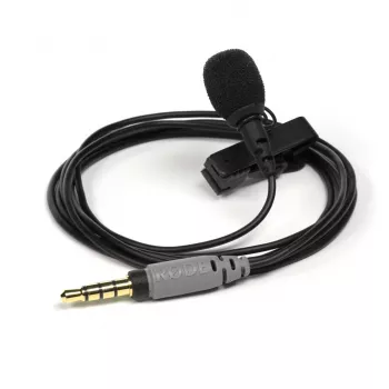 Microfone lavalier RØDE smartLav+ — com fios, omnidirecional, 3,5 mm, 20–20.000 Hz, sensibilidade -35 dB, 2 unid., estojo de transporte