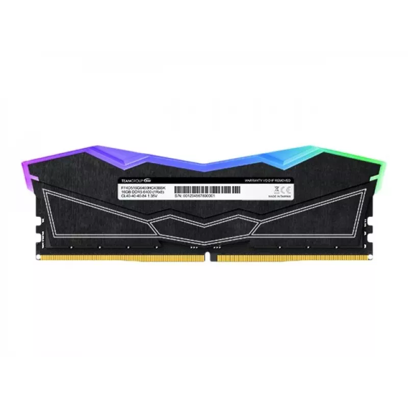 DIMM 32 GB DDR5-6400 (2x 16 GB) Dual-Kit, memória preta, FF3D532G6400HC40BDC01, Delta RGB, INTEL XMP